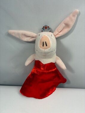 Plush Pig Princess Doll in Red Dress